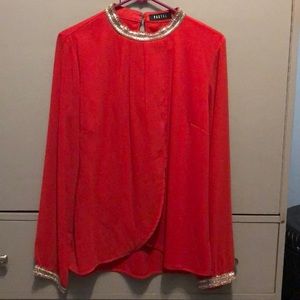 Red pastel top size L